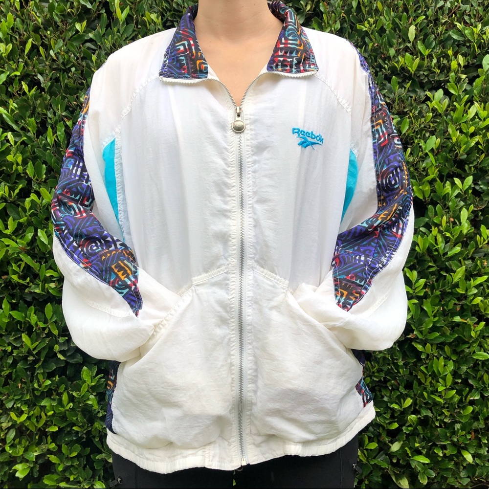 Vintage 80’s Reebok lightweight windbreaker jacket